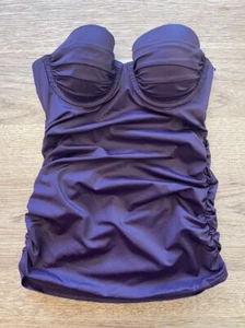 Victoria's Secret Eggplant Purple 32B The Classic Bandeau Tankini Swim Suit Top - Picture 1 of 2