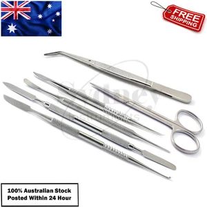 Professional Wax & Modelling Carver Dressing Tweezers Suturing Scissor & Spatula - Picture 1 of 7