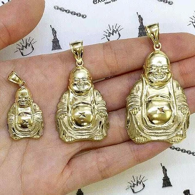 Colgante Buda Oro Amarillo 10K 1.34"-2.2" Foto 1 de 4