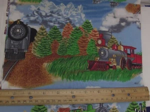 Scenic Train von Timeless Treasures/D #GM-C5682/Um 2003/3yds./Neu, 100% Baumwolle - Bild 1 von 2