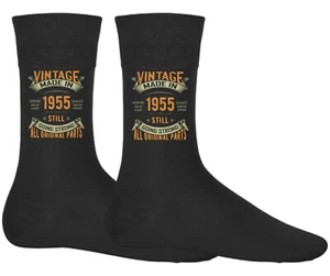 70th Birthday Gag Gift Socks Born 1955 Funny for Men or Women Joke Novelty Pair - Picture 1 of 1