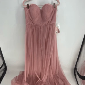 Abito da damigella donna grigio uccellino rosa polvere Christina taglia large - Foto 1 di 7