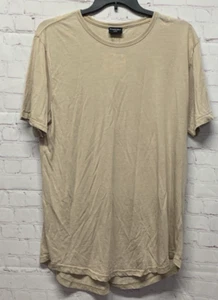 COTTON ON Men's XL Scooped Hem T-shirt Gravel Stone Burnout NEW - Picture 1 of 3