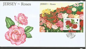 JERSEY 2010 ROSES MINIATURE SHEET on UNADDRESSED FIRST DAY COVER - Picture 1 of 1