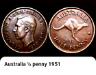 1951 Australia Half Penny, Quality Coin (see Pics For Grade) King George Vi. (2)