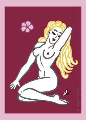 JACQUELINE DITT - Monroe'ish Blossom Ess. RF ltd.sign.Druck Grafik 13x18  Pin Up - Bild 1 von 3