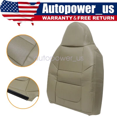 Cubierta de asiento de cuero perforada para Ford F250 F350 Lariat 2001 superior lateral del conductor tostado Foto 1 de 4