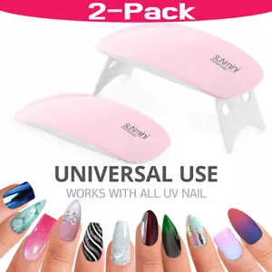 2-Pack Nails Lamp LED Light Mini UV LED Lamp Nail Dryer Gel Nail Art Tool Spa - Picture 1 of 12