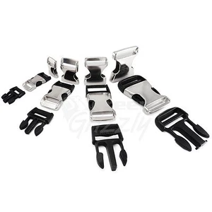 Metal & Plastic Side Release Buckles for webbing 10 15 20 26 mm - Picture 1 of 5