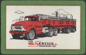 Tarjetas de Juego Tarjeta Única Antigua De Colección * SERVICE TRANSPORT Co Publicidad Camión B - Imagen 1 de 3