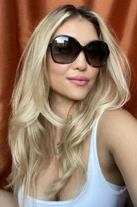 New GUCCI GG 3721/S HOBVK 56mm Blue Marble Oversized Women's Sunglasses - Picture 1 of 14