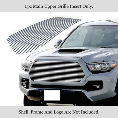 Fits 2016-2017 Toyota Tacoma Stainless Steel Chrome Upper Grille Insert - Image 1 of 4
