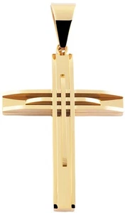 Colgante de acero inoxidable "Cruz" - dorado (*NUEVO*) - Imagen 1 de 2
