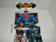 DC Trinity Comic Promo Poster 2008 11" X 34" Superman Batman Wonder Woman Bagley