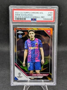 Abde Ezzalzouli 2021-22 Topps Chrome UEFA Black & Gold Starball RC /30 PSA 9 - Picture 1 of 3