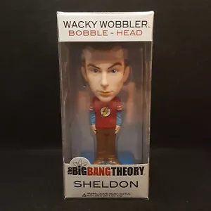 FUNKO THE BIG BANG THEORY SHELDON COOPER FLASH SHIRT WACKY WOBBLER BOBBLE HEAD - Picture 1 of 8