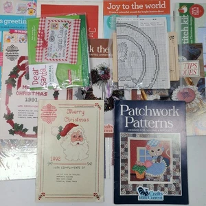 Vintage Cross Stitch RESELLER LOT of 14 Patterns Booklets MOSTLY NEW - Picture 1 of 4