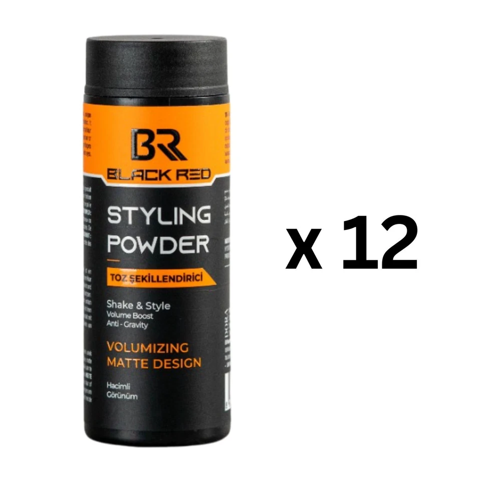 BLACK RED 12 x Hair Styling Texture Powder Volumising Matte Finish 20g - Image 1 of 4