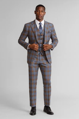 Traje Vitali M8607 3 Piezas Chaleco Gris Foto 1 de 4