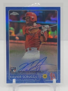 XAVIER SCRUGGS 2015 TOPPS CHROME ROOKIE BLUE REFRACTOR AUTOGRAPH! RC! #122/150! - Picture 1 of 2