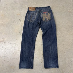 EVISU Yamane Selvedge Faded Blue denim straight Jeans blue 32x32 Used - Picture 1 of 6