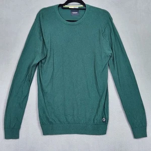 SCOTCH AND SODA Sweater Mens Large Green Lightweight Crew Neck Cashmere - Picture 1 of 11