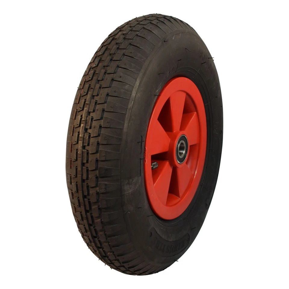 KINGS TIRE Komplettrad 4.80/4.00-8 V-6635 4PR + 2.50Ax8 NL75 kunststoff, Rot - Bild 1 von 1