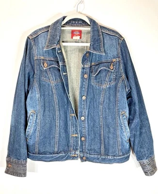 Womens DICKIES Denim Jean Jacket Button Down Sz XL - Very Good Cond. - Image 1 of 4