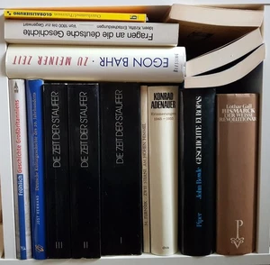 15x Geschichte Bücher Sammlung Paket Regalfach Staufer Adenauer Bismarck Egon Ba - Bild 1 von 2