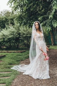 Watters WTOO Brautkleid Style PALOMA (Ärmel) Ivory/Rouge UK 12/14 Neu! - Bild 1 von 24