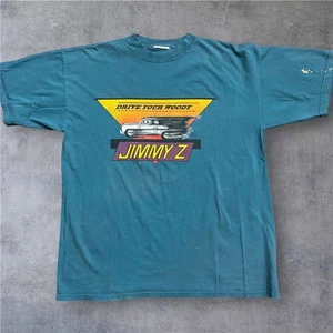 Jimmy Z Vintage Y2K Drive Your Woody grün Baumwolle T-Shirt Herren Größe 2XL - Bild 1 von 8