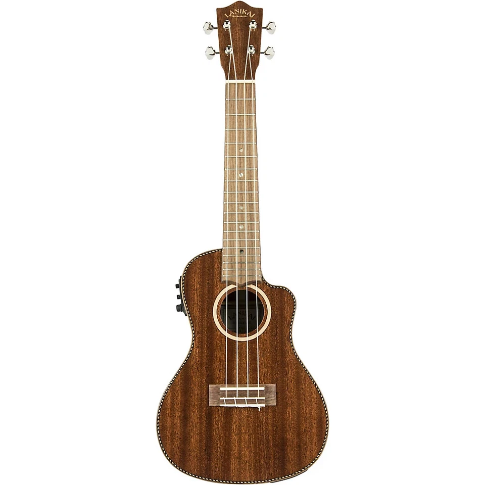 LANIKAI Mas-cec All Solid Mahogany Concert Acoustic Electric Ukulele Case