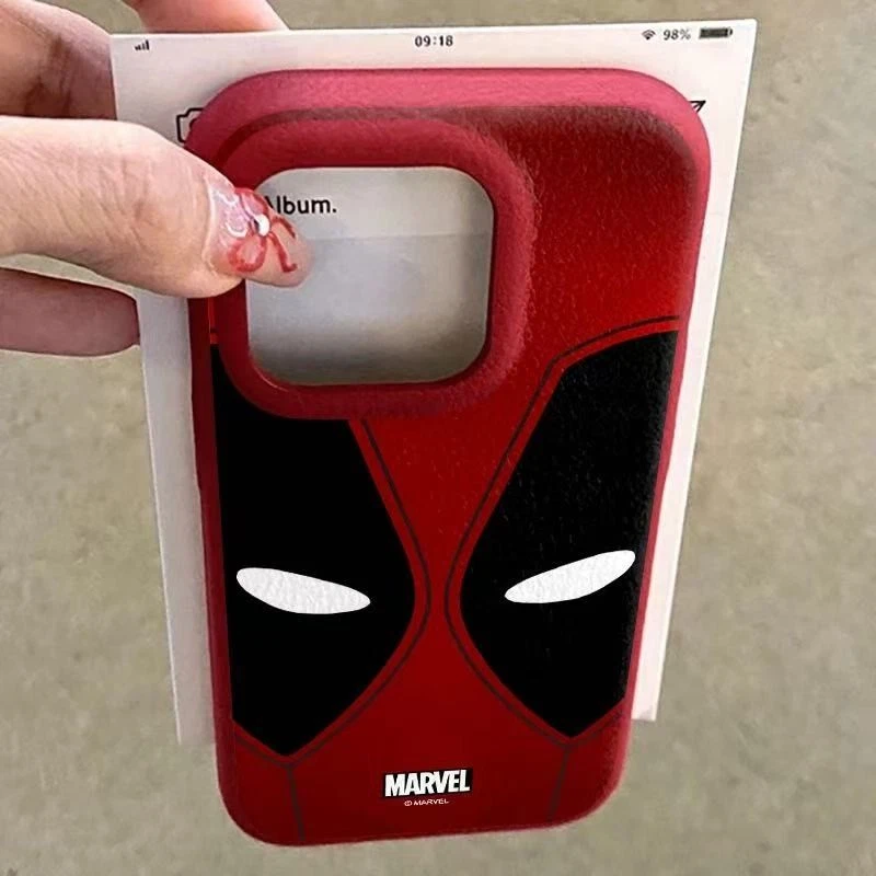 Funda de teléfono Marvel Spider-Man & Deadpool | ¡Cubierta de TPU con textura de lichi para iPhone! Foto 1 de 1