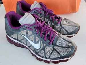 NIKE AIR MAX + 2011 NEUTRAL WO'S GREY-ANTHRACITE-BOLD BERRY SZ 9.5  [429890-066] - Picture 1 of 9