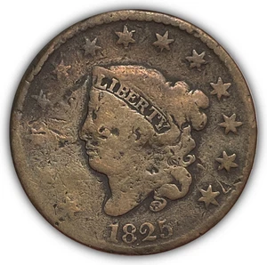 1825 Coronet Head Large Cent Good G Coin, Issues #24994 - Picture 1 of 3