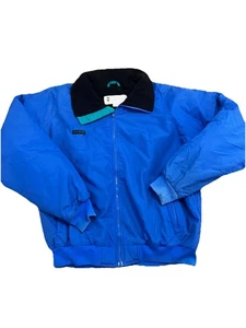 Vintage Men’s Columbia Gizzmo Blue/ Teal Ski Jacket Size XL Fleece Lined - Picture 1 of 4