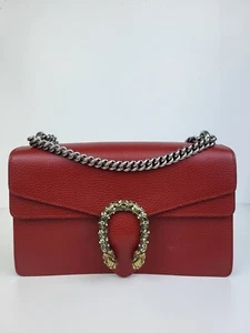 Gucci Dionysus Small Chain Strap Women's Shoulder Bag in Red Leather - Picture 1 of 10