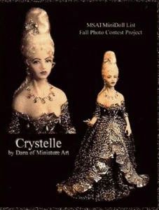 1:12 Miniature Doll Art Tutorial/Pattern ~ Clothes/Hair ICE QUEEN! Dana Burton - Picture 1 of 2