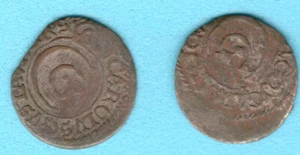 Zwei Münzen Riga Schilling 1656 Carl X Gustav Schweden Lettland Livland Deutschland 2978 - Bild 1 von 2