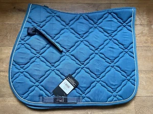 HKM Bologna saddle Pad Full Size GP  Petrol/silver - Picture 1 of 3