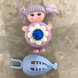 Vintage Sweet Secrets Lot Galoob Flashee Girl Doll Purple Compact Jewel Barrette - Picture 1 of 13