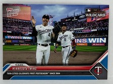 2023 Topps Now #960 Minnesota Twins First Postseason Win BLUE Parallel 22/49