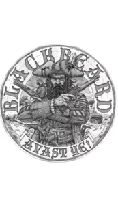 ANTIKER BLACKBEARD 1 OZ 999 FEINSILBER AVAST YE PIRATENSCHIFF QUEEN ANNE AUF LAGER - Bild 1 von 2