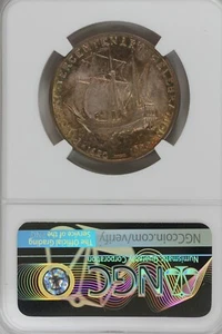 1920  .50   NGC   MS 66  PILGRIM  Classic Silver Commemorative  - Picture 1 of 2