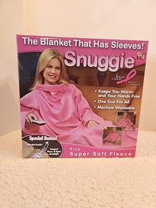Vintage Snuggie Sleeves Pink New In Box Breast Cancer Society Not Reading Light - Picture 1 of 4