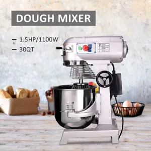 30L Food Mixer Commercial Dough Mixer Electric Stand Bakery Beater Whiper 1100W - Picture 1 of 11