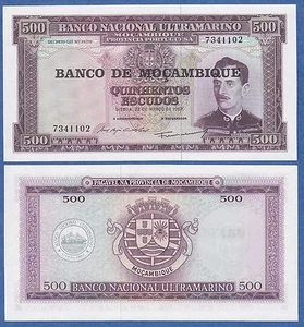 Mozambique 500 Escudos P 118 a 1967 UNC - Picture 1 of 1