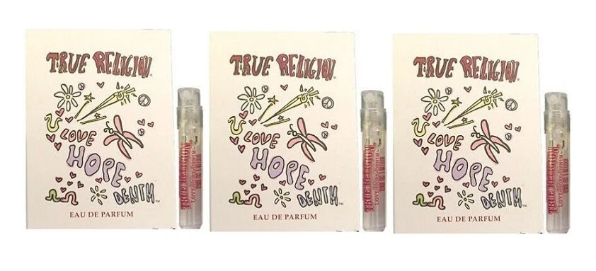 3x True Religion Love Hope Denim Mujer Muestra Frasco 0.05 oz 1.52 ml Edp Spray Foto 1 de 1