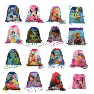 6 Disney Niños Bolso de Cabestrillo Mochila Coches Mickey Paw Patrulla Minnie Fiesta Favores - Imagen 1 de 20