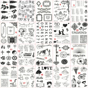 Tree Transparent Silicone Clear Stamps DIY Scrapbook Stamp Bird Wedding Propose - Picture 1 of 41